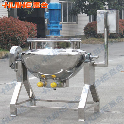 ποιότητας  Dairy Factory Electric Heating Jacketed Cooking Kettle With Drop Agitator For Food Jam Paste Production εργοστάσιο